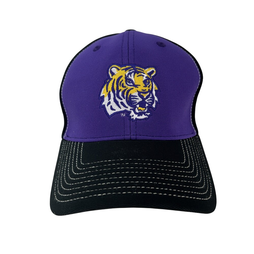 LSU Tigers Hat Cap Strap Back Purple Black White NCAA College Football Mens